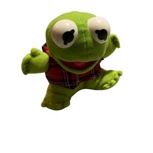 Baby KERMIT Plush Stuffed Doll Muppets 7" VTG 1993‎ Hasbro